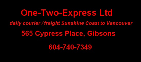 One Two Express Ltd, Gibsons BC