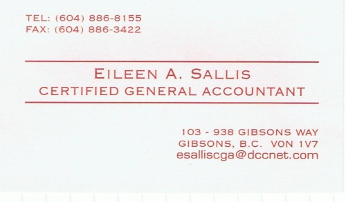 Eileen Sallis, CGA